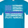 thumbnail image 4 of Inktastic Epilepsy Awareness Purple Ribbons and Flag T-Shirt, 4 of 5