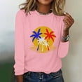 thumbnail image 1 of EQWLJWE Chemises à Manches Longues pour Femmes Boutonnées Mode Printemps Imprimé Manches Longues Col Rond T-Shirt Décontracté Hauts Vêtements d'Automne pour Femmes, 1 of 6