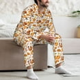 thumbnail image 7 of Kdxio Pumpkins Men’s Pajama Set Pajamas For Men 2 Piece PJ Set with Men Pajama Pants and Long Sleeve T-Shirt Lounge Set-Large, 7 of 7