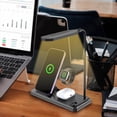 thumbnail image 4 of 4-in-1 Wireless Charging Station with LED Desk Lamp, Fast Charger Stand for Phone & Earbuds, Multifunctional Night Light & Phone Holder for Home Office, 4 of 6