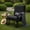 Black, variant on Demi Bonn Patio Glider Rocking Chair with Thick Cushion and Curved Armrest, Outdoor Glider Chairs for Porch, Balcony, Poolside, Black
