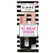 Gimme Rectangle Claw Clip Medium, Pink Black, 2 Ct
