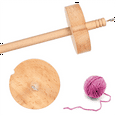GZYUULI Hand Carved Wooden Drop Spindle Top Whorl Yarn Spin Tool Gift For Beginners