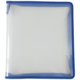 thumbnail image 2 of JAM Paper Plastic Portfolio with Zip Closure, 12 x 13 inches, Blue, Sold Individually, 2 of 3