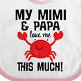 thumbnail image 4 of Inktastic Mimi and Papa Love Me Crab Boys or Girls Baby Bib, 4 of 4
