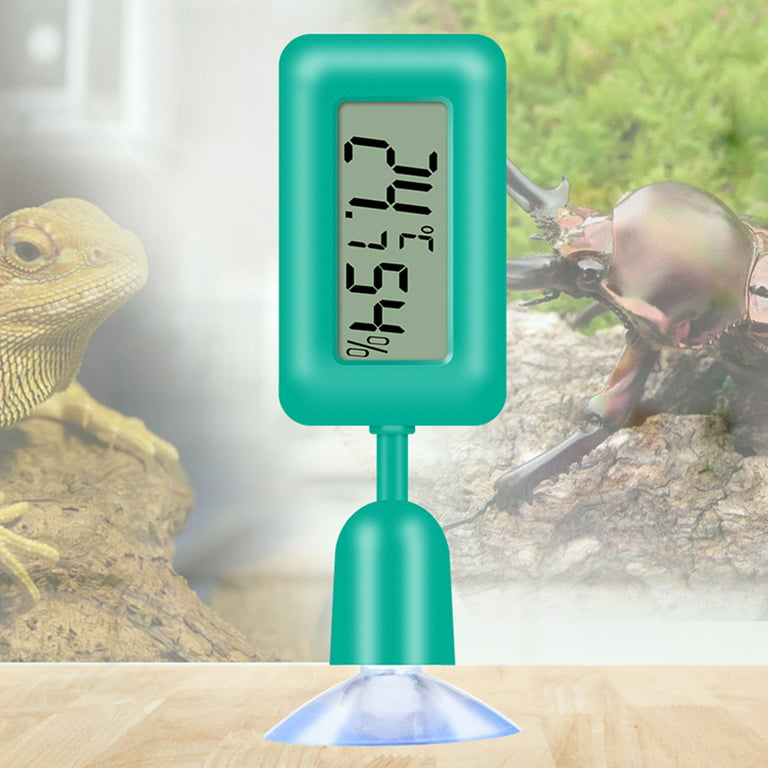 CHOMOEN Reptile Thermometer Hygrometer with Suction Cup Digital