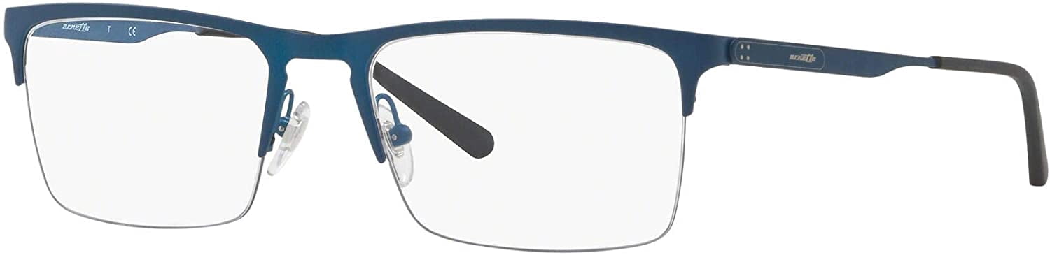 ARNETTE Mens An6118 Tail Metal Rectangular Prescription Eyeglass Frames Matte Blue/Demo Lens 54 Millimeters