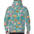 thumbnail image 5 of Hoodies for Men - Starfish Seahorse Scallops Long Sleeve Comfrt Men'S Fashion Hoodies & Sweatshirts, Sweatshirts for Men Hoodies Pullover Clothing Clothes with Pouch, 5 of 7