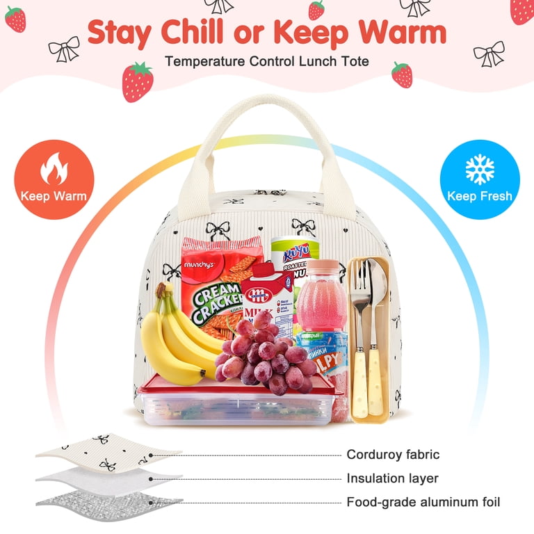 Inosoo Insulated Corduroy Lunch Bag for Women photo 7