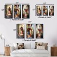 thumbnail image 4 of Designart "Rustic Stairway Welcoming Cottage Entry IV" Farm Framed Wall Art Set Of 3 - Red Country Frame Canvas Set For Living Room Decor, 4 of 6