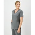 thumbnail image 3 of Hanes Comfort Fit Scrubs Women's Scrub Top Ebony Heather L, 3 of 11