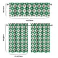 thumbnail image 6 of Rustic Kitchen Curtains Set of 3, 27.5x36 Inch Bamboo Leaf Pattern Polyester Valance and Tiers, Nature Theme Short Curtains for Bathroom or Kitchen Window Decor, 6 of 6
