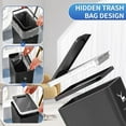 thumbnail image 4 of TEXIJUSO Trash Can with Lid, 2 Pack 4 Gallons/15 L Garbage Can with Press Top, Small Trash Can Dog Proof, Plastic Trash Bin, Waste Basket for Bathroom Kitchen Bedroom Office Living Room Study (Black), 4 of 7