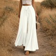 ABSUYY Womens High Waisted Wide Leg Pants Elastic Waist Flowy Palazzo — free download