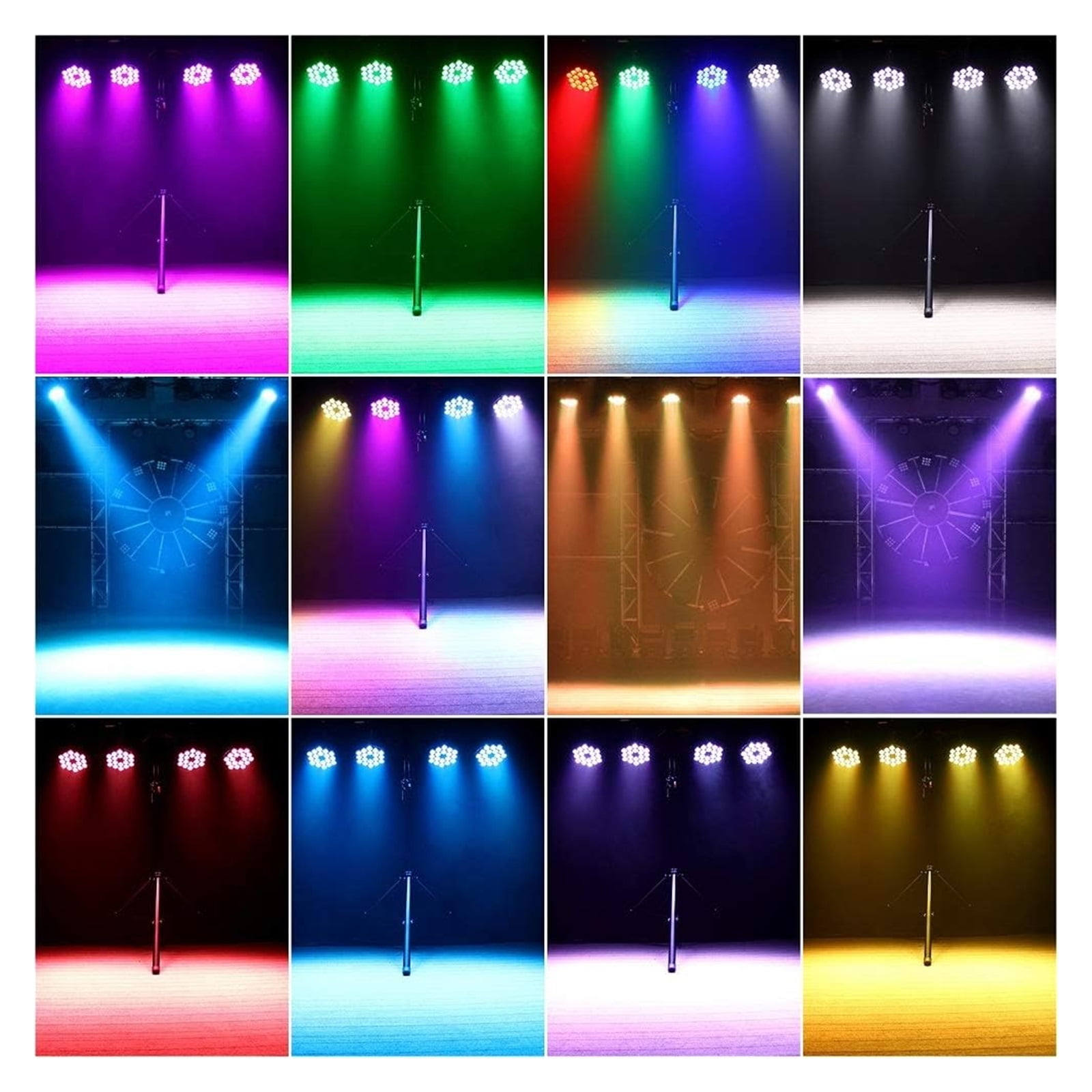 Aluminum 18x12w RGBW UV 4in1 LED Par Light 4-Color Par Light RGBW UV Stage DJ Lighting Equipment ,Easy to Install