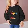 thumbnail image 4 of Girl Sweatshirts for 7 Years Old Girl Cute Print Long Sleeve Cotton Sweatshirts Cozy 2-9y Little Girl Loose Tops, Black, 7 Years, 4 of 4