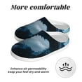 thumbnail image 6 of Daiia Blue Thunder Storm Dragon Print Women’s Fuzzy Slippers Memory Foam Lightweight House Shoes Cozy Loafer Flannel House Shoes-42/43, 6 of 7
