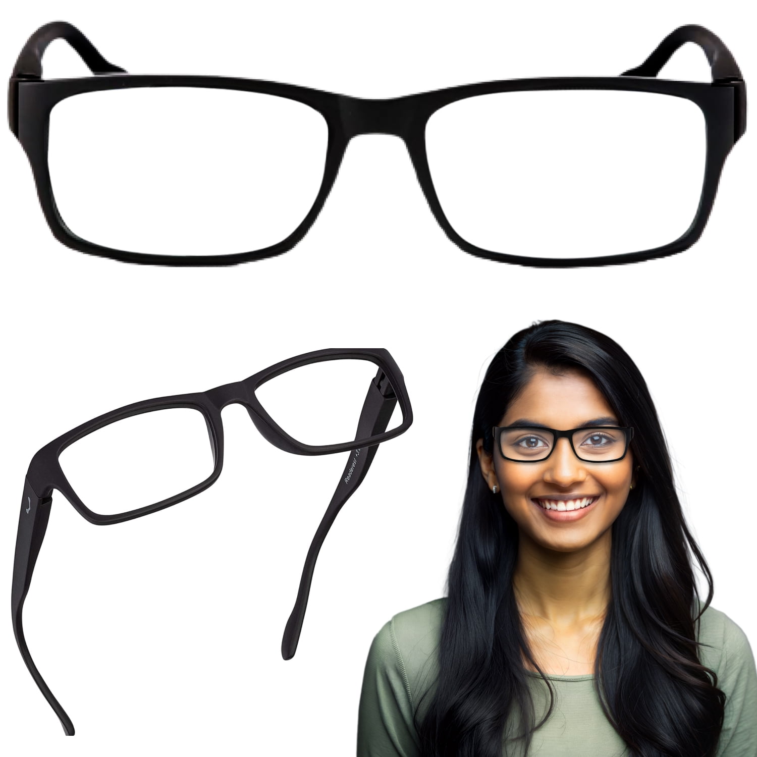 Readerest Blue Light Blocking Reading Glasses Black 275 Magnification