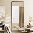 thumbnail image 2 of Easy4Home 65"x24" Rectangular Full Length Mirror Freestading Full Body Floor Mirror, Black, 2 of 6
