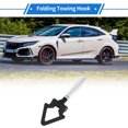 thumbnail image 2 of Ganchos de Remolque Triangulares Frontal/Trasero de Unique Bargains, Gancho de Remolque Atornillable para Mitsubishi Lancer EX, Gancho de Remolque de Carreras Plegable de Aleación de Aluminio Negro, 2 of 7