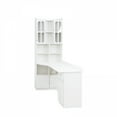thumbnail image 6 of L-Shaped Corner Computer Desk for Home Office or Study desk, Study Modern Style Table with Drawers, Bookshelf & Hutch, 2-in-1 L-Shaped Design, Large Working Space,white, 6 of 16