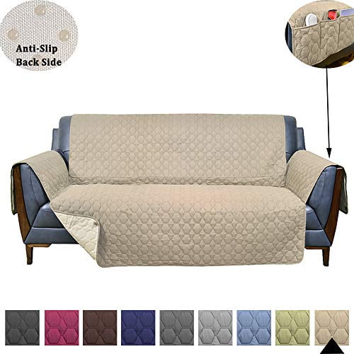 Rbsc Home 68 Inch Sofa Cover 100 Waterproof Slipcovers Anti Slip Couch Covers For Leather Pets Dogs Cats Washable Protector Sand Com Rbsc Home 68 Inch Sofa Cover 100, Pet Couch Cover Leather Sofa
