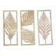 thumbnail image 5 of 3 esculturas de madera para pared, decoración de hojas decorativas, adorno de arte de pared moderno y ligero para sala de estar, baño y oficina., 5 of 9