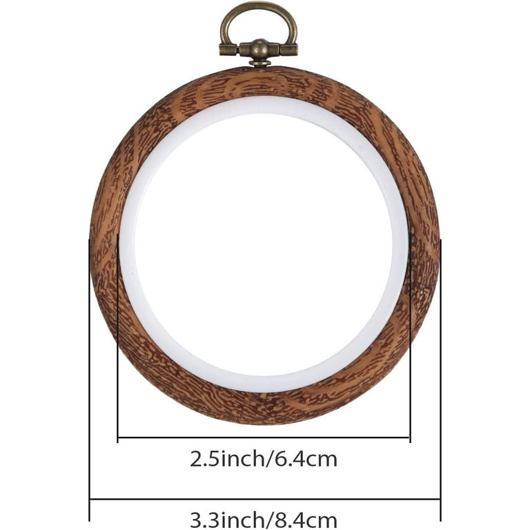 4 Pieces 8.4 Inch Embroidery Hoops Imitated Wood Display Frame