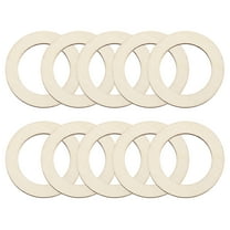 Uxcell 1.2 Inch Unfinished Wood Rings Natural Wooden Ring Circle Flat Round Shape Ornaments Wooden Slices, 50Pcs