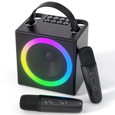 Handheld Singing Machine onn. Portable Karaoke with Wireless Microphones, 9 Hours Playtime ...