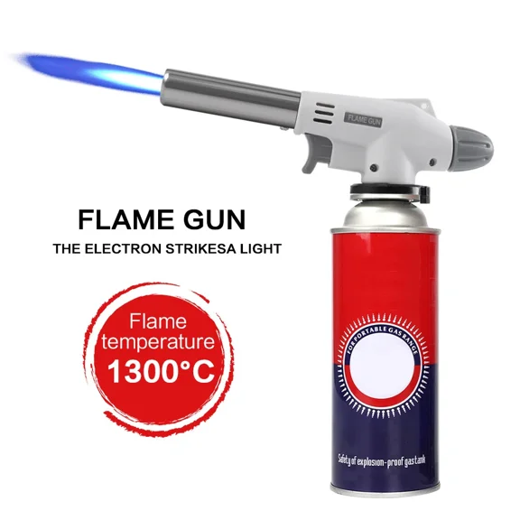2 Pack Camping Gas Torch Welding Fire Maker Lighter Butane Burner Flame Gun Bbq
