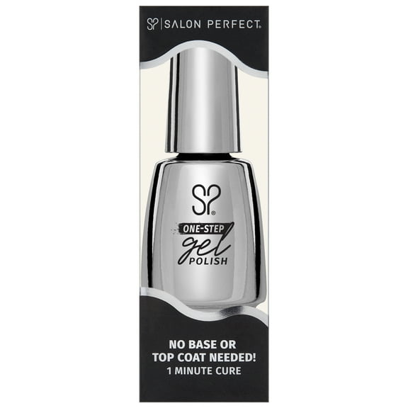 Salon Perfect One Step Gel, Oil Slick, Black Nail Polish, 0.5 fl oz