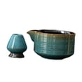 thumbnail image 4 of 2x set de matcha, cerámica, herramientas de fabricación artesanales utensilios de regalo chino para amantes del té Ceremonía del té set matcha tazón Azul, 4 of 8