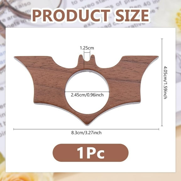 Bat Wood Book Page Holder Wooden Reading Accessories Saddle Brown Wooden Thumb Page Holder Thumb Bookmark Holder for Keeping Book Open Inner Diameter: 24.5mm