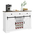 thumbnail image 5 of Farmhouse Sideboard Buffet Cabinet with Storage,Large Kitchen Sideboard Cabinet,Coffee Bar Cabinet with Sliding Barn Door,54" Wine Cabinet with 3 Drawers,Storage Cabinet for Kitchen,Dining Room, 5 of 6