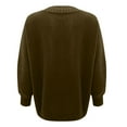 thumbnail image 4 of NMMUED Womens Tops Casual Knitted Tops for Women Womens V Neck Sweater Pull Over Sweaters Womens Knitted Sweater Knit Sweater for Women V Neck Sweaters for Women Bronze XL, 4 of 5