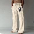 thumbnail image 2 of WEAIXIMIUNG Salopette pour Homme Brun Mode Homme Décontractée Numérique 3D Décontractée Jambe Droite Pantalon d'Affaires Style Quatre, 2 of 5