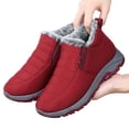 thumbnail image 5 of Women Winter Warm Snow Boots,Wide Toe Lightweight Furry Lining Thermal Winter Shoes,with Arch Support,Casual Outdoor Slip On Waterproof Hiking Short Boots, 5 of 5