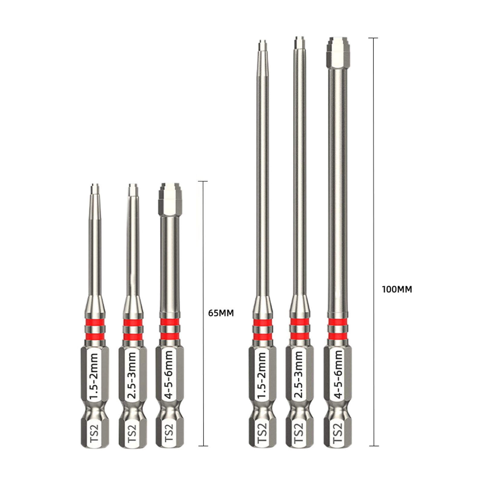 Pagoda Hex Screwdriver Bit Set, Magnetic Pagoda Hex Bits, 6-Piece Pagoda-Shaped Drill Bit Set, High-Magnetic Screwdriver Drill Bit Set for Electric Drill Wrench DIY Repair