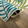 thumbnail image 5 of World Rug Gallery Floral Leaves Flatweave Indoor/Outdoor Area Rug - BLUE 5' X 7', 5 of 9