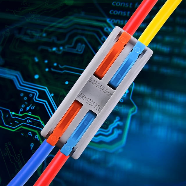 Conector De Cable Eléctrico, Bloque De Terminales De Conductor De 2 Entradas Y 2 Salidas Conector De Cableado Rápido De 32 A, 10 Piezas Para -10 °C~+60 °C 250 V/4 Kv/32 A