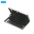 thumbnail image 3 of Uxcell RFID Credit Card Holder Metal Wallet Stainless Steel Business Card Holder for Women Men Brushed Silver, 3 of 6
