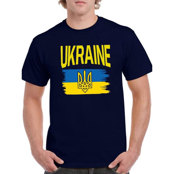 Ukraine Flag T-Shirt Men -Smartprints Designs, Male Medium