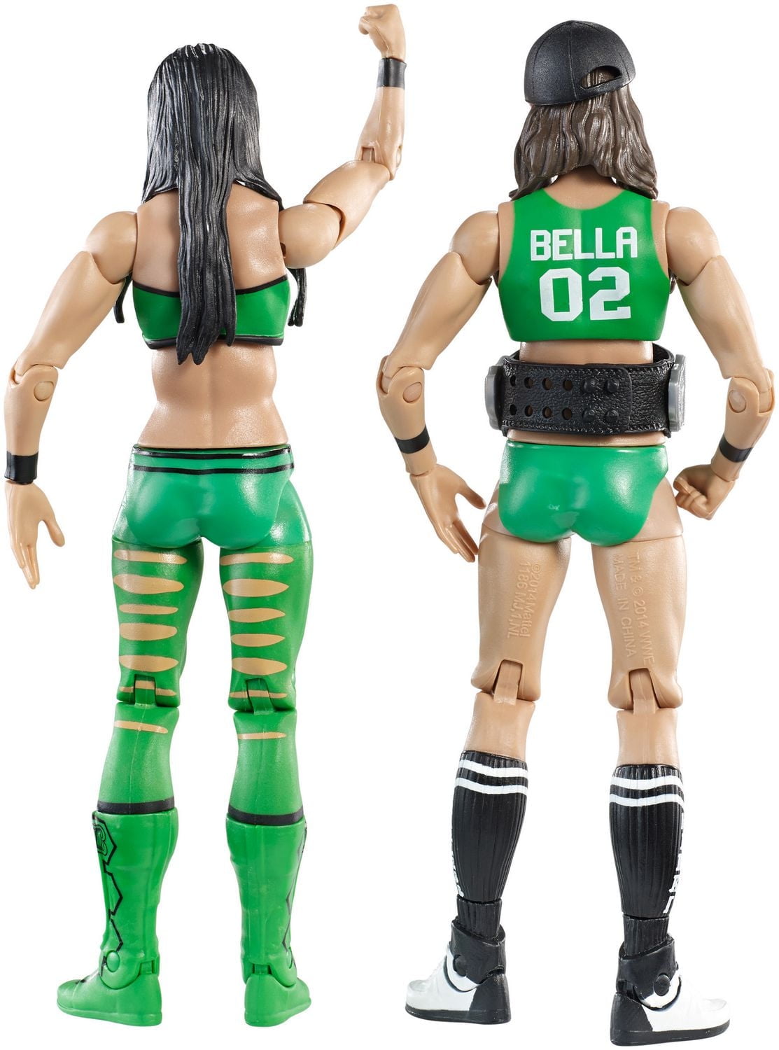 Coffret Combat de la WWE comprenant les figurines Nikki Bella et Brie Bella, paq. de 2