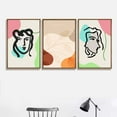 thumbnail image 2 of IDEA4WALL 3 Piece Framed Canvas Wall Art for Living Room, Bedroom Mattis and Brutalist Canvas Prints for Modern Home Decoration Ready to Hang, 2 of 5
