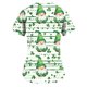 thumbnail image 5 of Xuyuer Women's St. Patrick's Print Fashionable Casual V Neck T Shirts Casual Rolled Short Sleeve Side Split Summer Tops Loose Fit Print Graphic Tees Top Outfit for Casual, 5 of 5