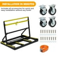 thumbnail image 5 of Garvee Folding Drywall Cart Heavy Duty Panel Dolly Cart 2200lbs Capacity, Drywall Dolly Plywood Carts with 4 Swivel Casters Extendable Deck, Sheetrock Dolly Handling Wall Panel Lumber Sheetrock, 5 of 9