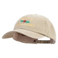 thumbnail image 2 of Merry Chirstmas Embroidered Big Size Washed Pigment Dyed Cap - Khaki XL-3XL, 2 of 5