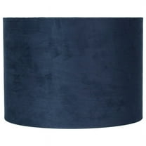 Classic Drum Suede Lamp Shade, Navy Blue, 8" to 16" Bottom Size 14"