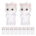 thumbnail image 1 of Miangastore 10pcs Small Cat Pendants Flocking Cat Charms Jewelry Making Cat Charms, 1 of 8